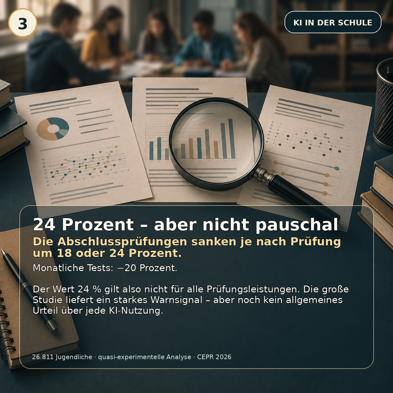 Schaubild 3 der Reihe „KI IN DER SCHULE – LERNHILFE ODER DENK-ABKÜRZUNG?“