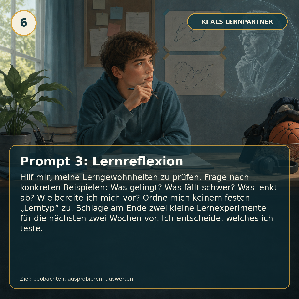 Schaubild 6 der Reihe „KI Lernprompts“