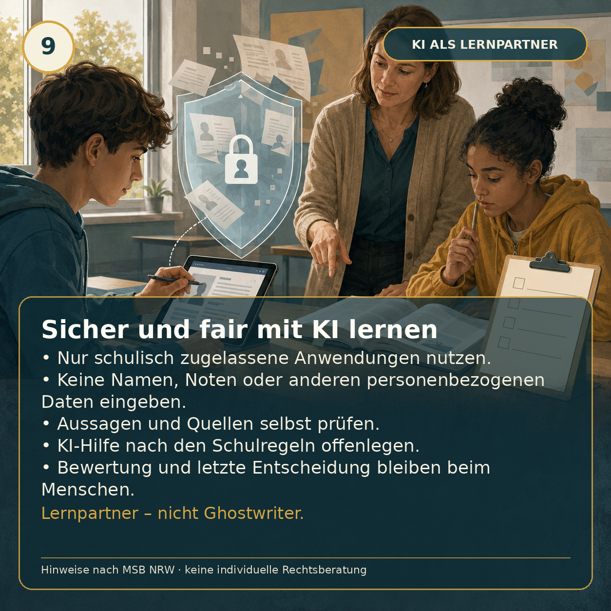 Schaubild 9 der Reihe „KI Lernprompts“