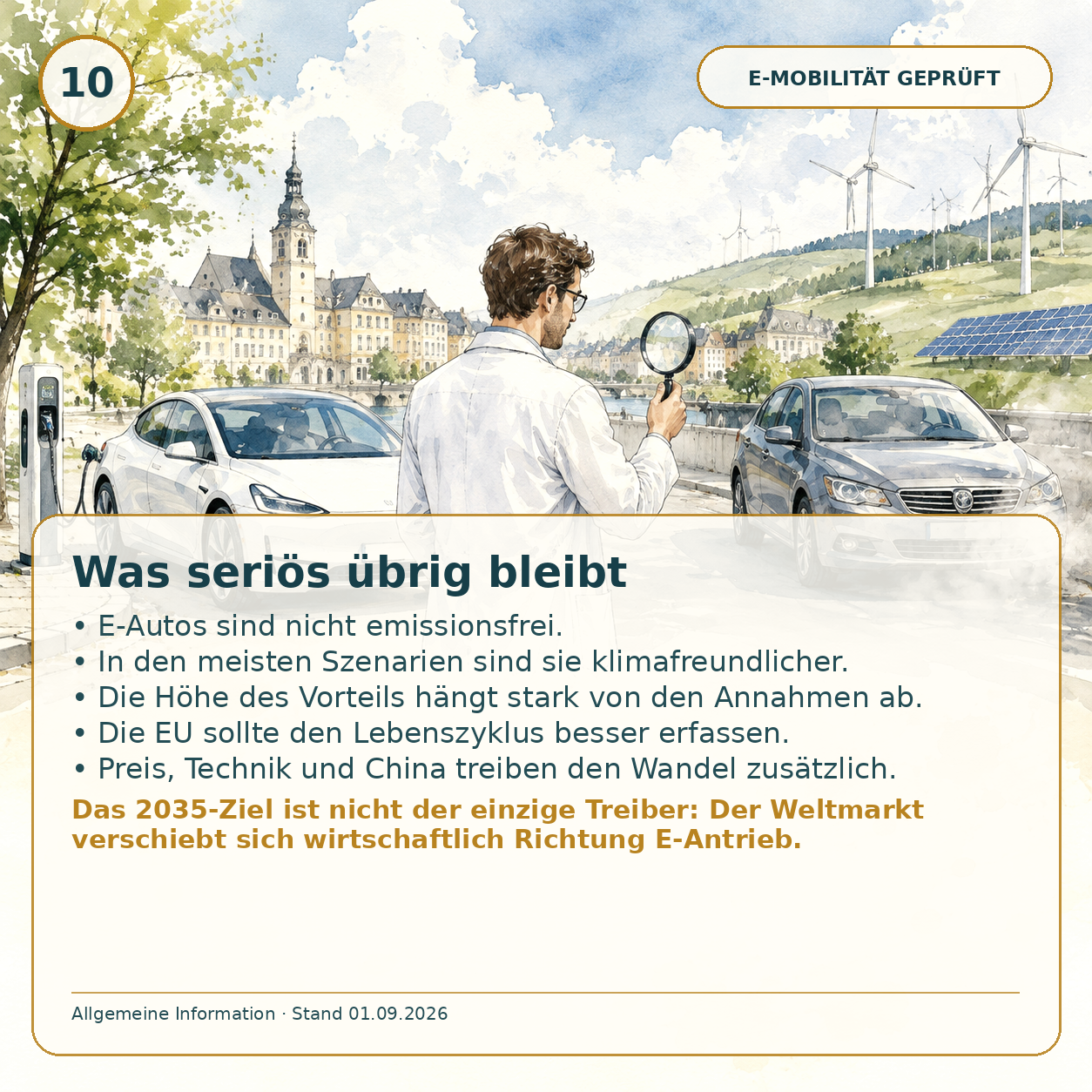 Schaubild 10 der Reihe „E Auto TUM Studie“