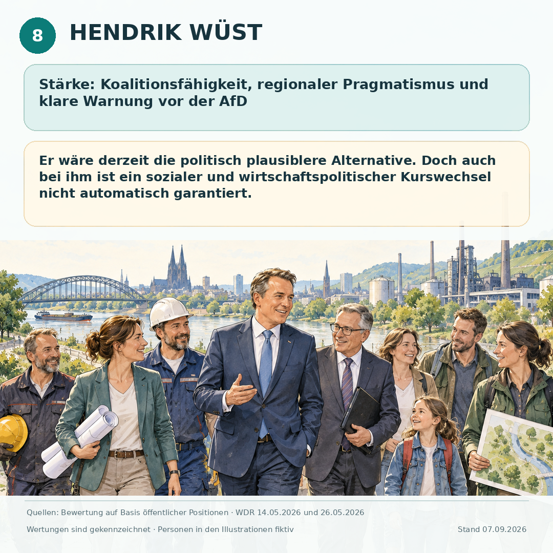 Schaubild 9 der Reihe „MERZ, GÜNTHER ODER WÜST – WELCHER WEG STÄRKT DAS VERTRAUEN?“