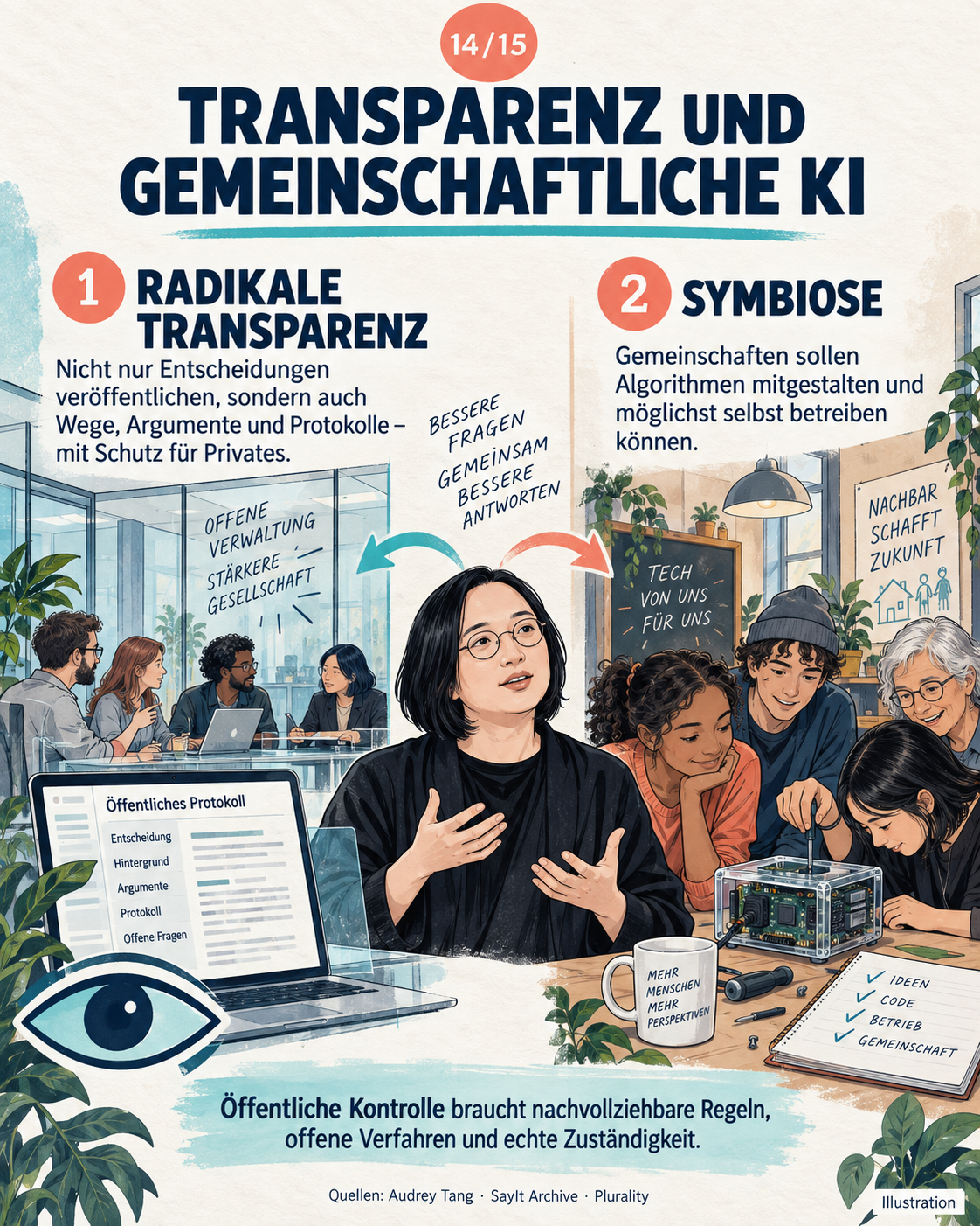 Schaubild 15 der Reihe „AUDREY TANG UND DIE FRAGE WER UNSERE ALGORITHMEN KONTROLLIERT“